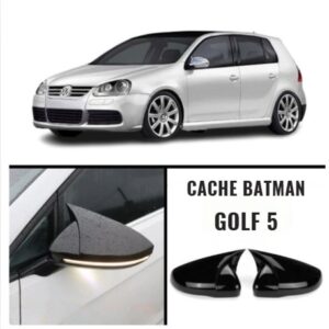 cache Rétroviseurs Batman VW GOLF 5 sur mesure noir brillant 2 pièces ABS